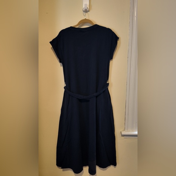 On 34th Women’s Navy Tie Waist Dress Size M Office Work Casual Lagonlook - Picture 5 of 12